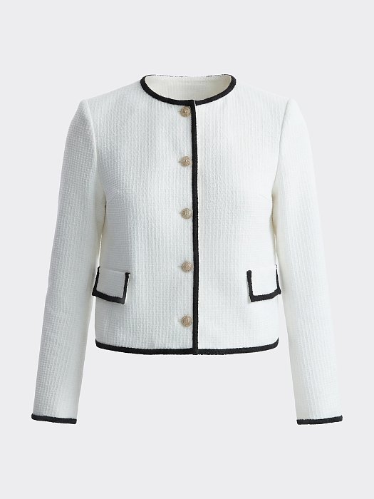 Прямой жакет из твида: фото №7