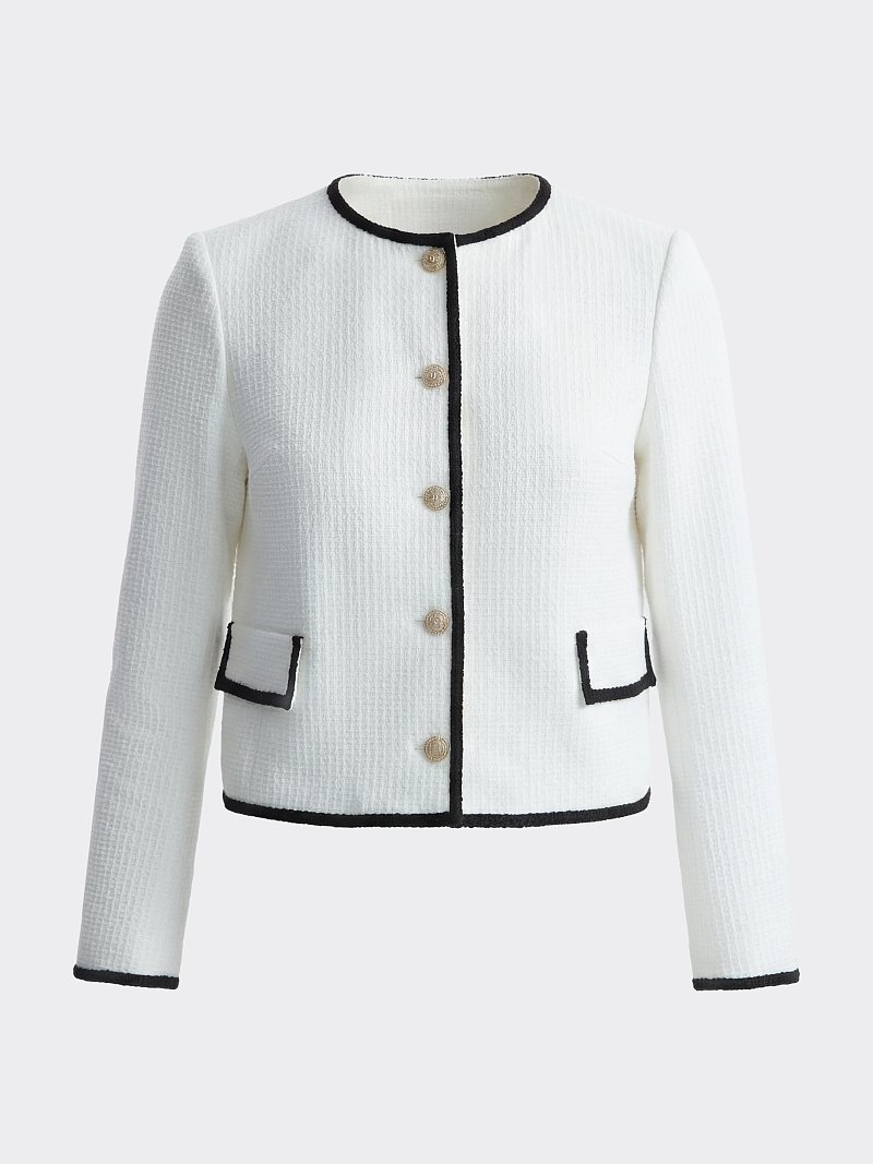 Прямой жакет из твида