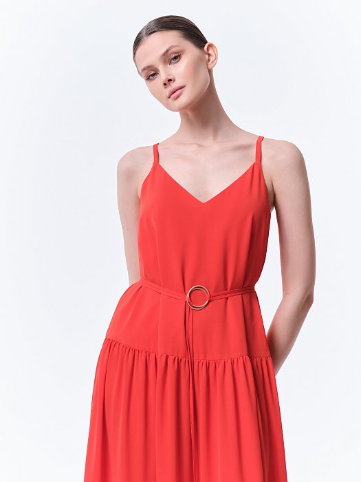 Двухъярусный сарафан с поясом: фото №4