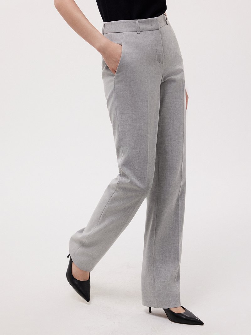 Прямые брюки с высокой посадкой