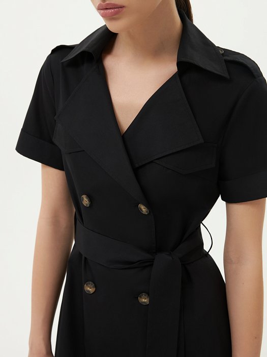 Платье-сафари из хлопка: фото №4