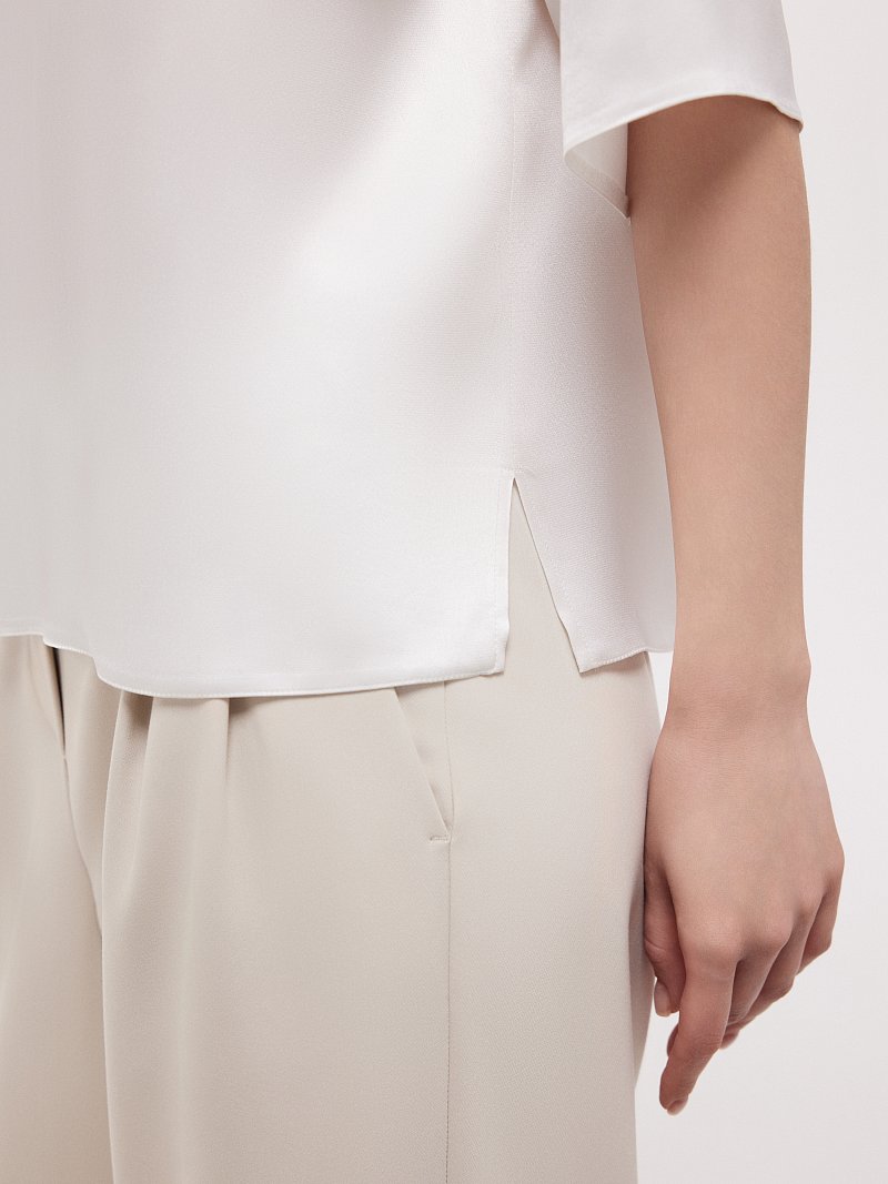 Атласная блуза оверсайз