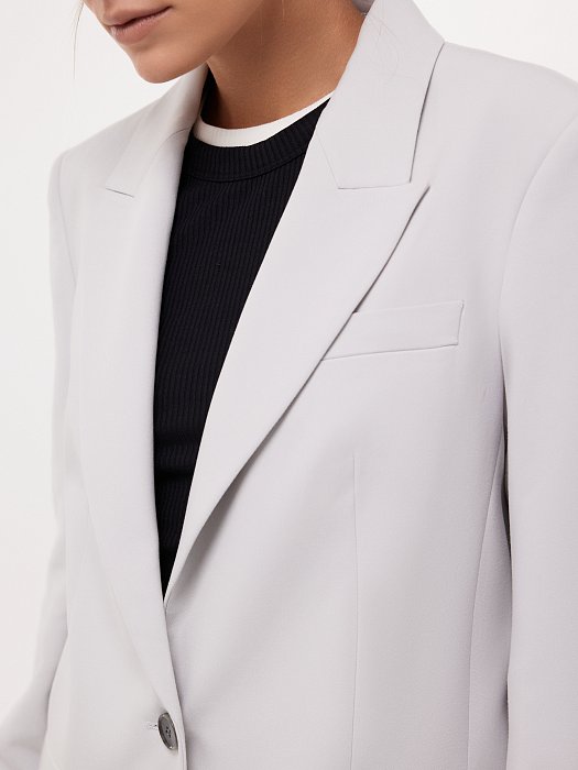 Удлиненный жакет на пуговице (Р158): фото №4