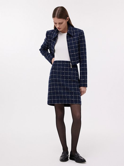 Твидовый жакет в клетку: фото №2