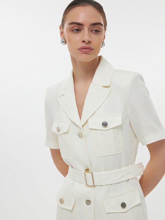 Платье-сафари с поясом: фото №4