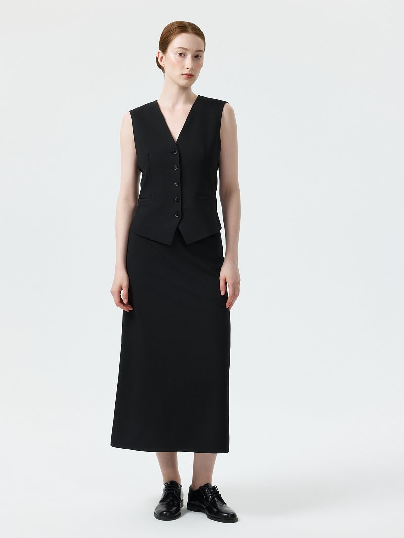 Юбка со съемной баской