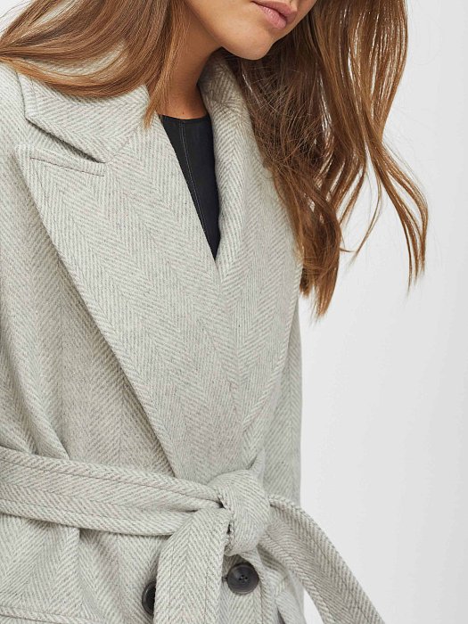 Пальто с узором в елочку: фото №4