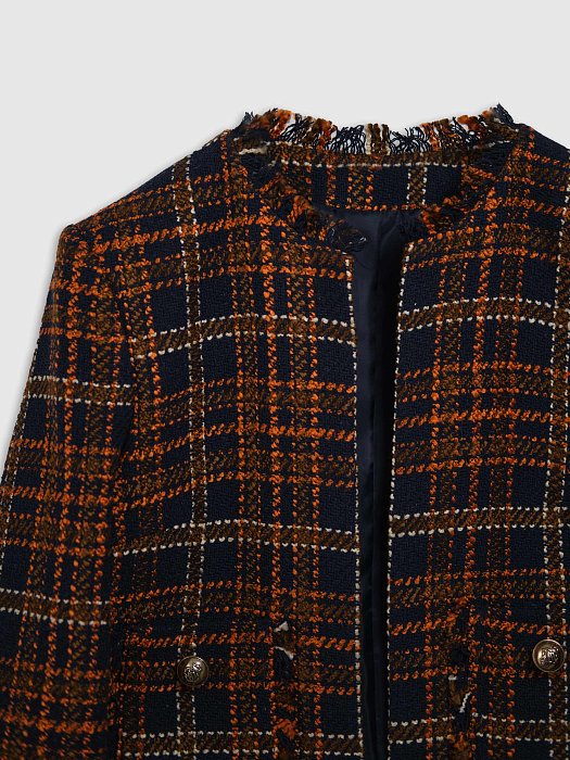 Жакет укороченный из твида : фото №9