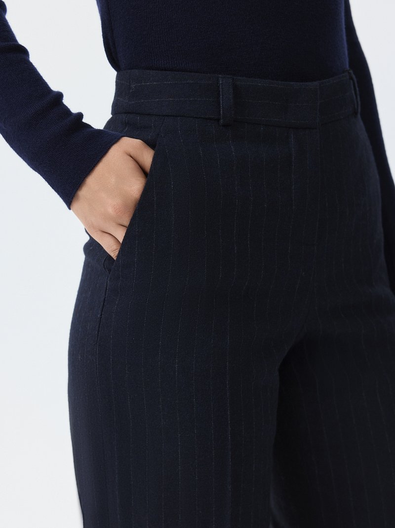 Брюки из фланели в полоску