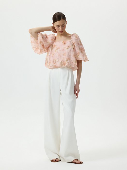 Блуза из лиоцелла с цветами: фото №5