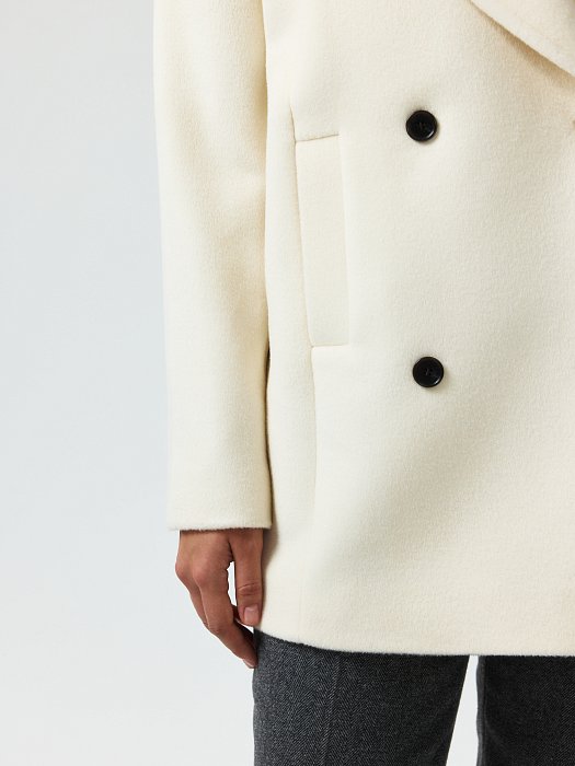 Пальто-жакет из 100% шерсти: фото №4