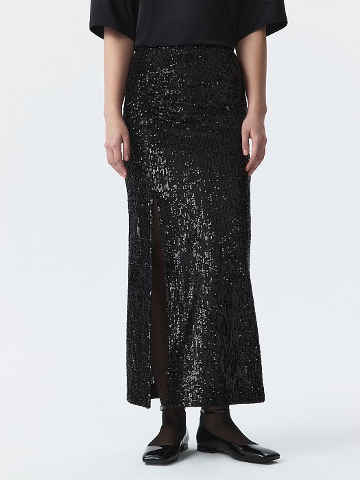 Юбка-макси с пайетками: фото №3