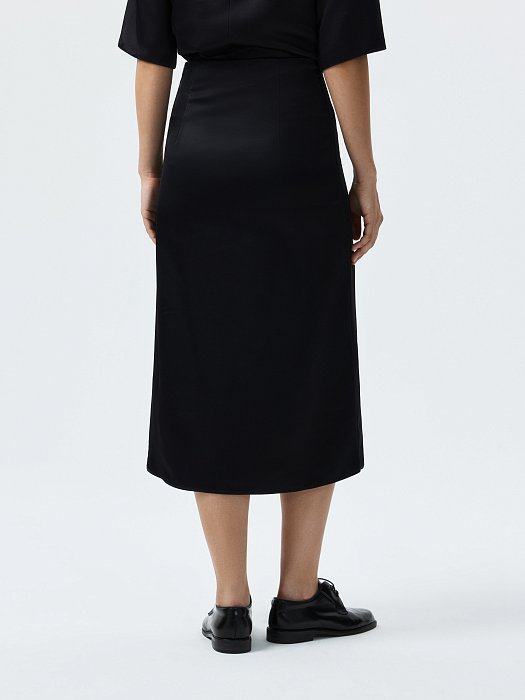 Юбка-миди из сатина: фото №5