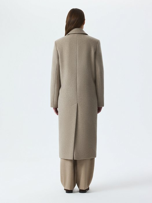 Прямое пальто из шерсти: фото №5