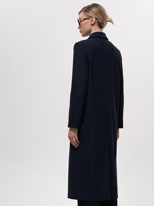 Удлиненное пальто из шерсти (Р158): фото №8