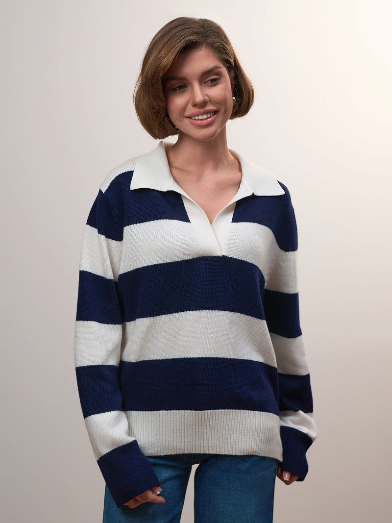 Джемпер с отложным воротником