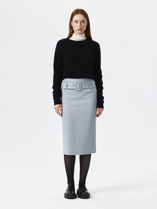 Юбка-карандаш с ремнем : фото №5