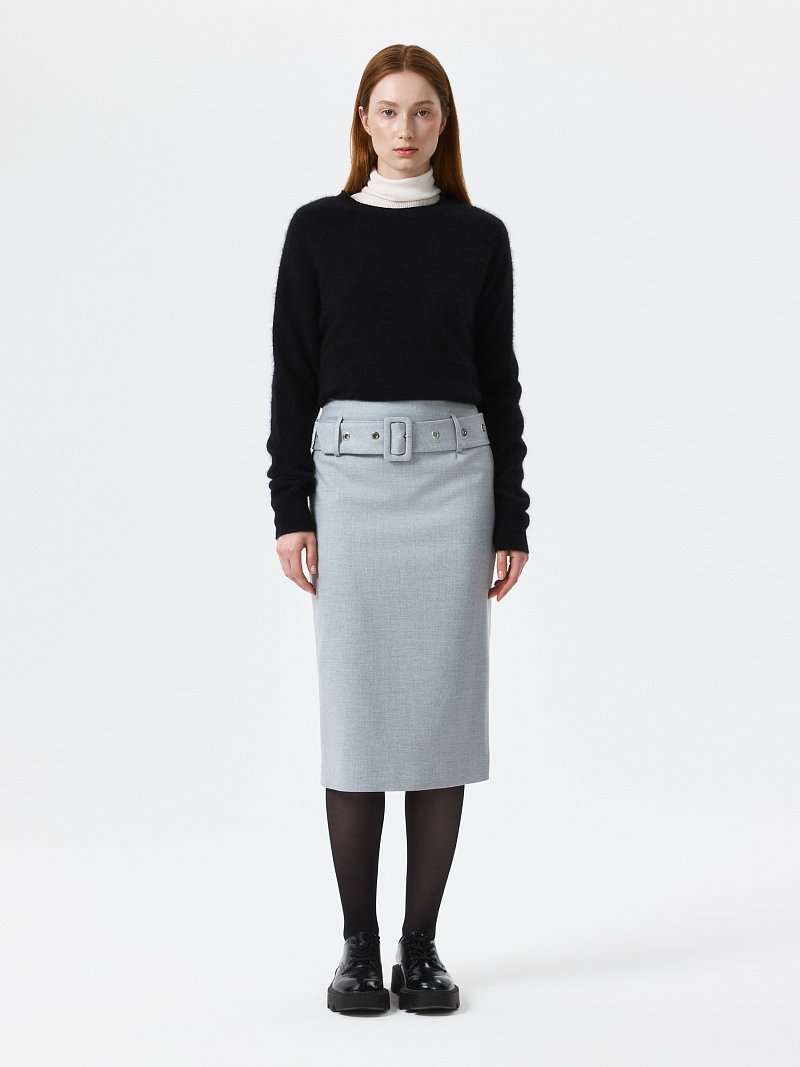 Юбка-карандаш с ремнем 