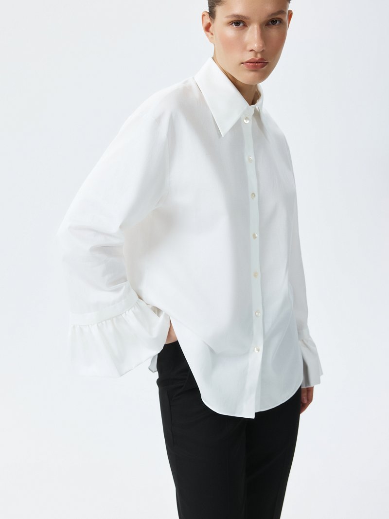 Блуза со съемными манжетами