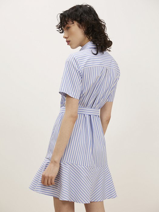 Платье-рубашка в полоску: фото №8