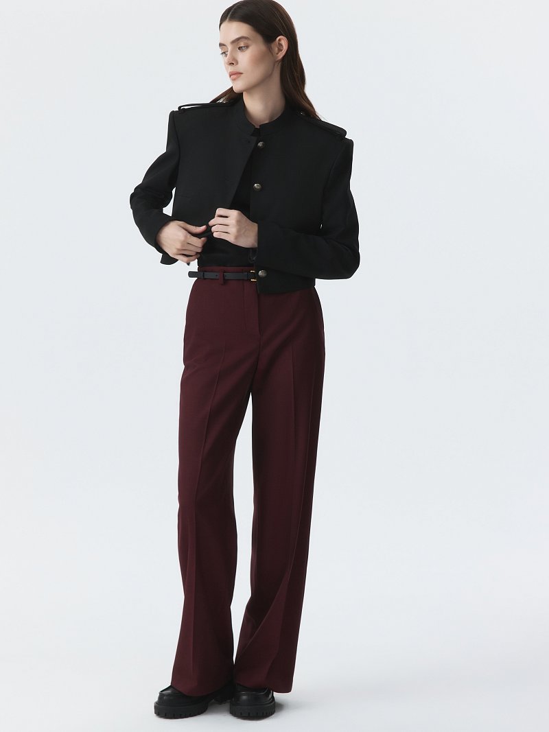 Прямые брюки с шерстью