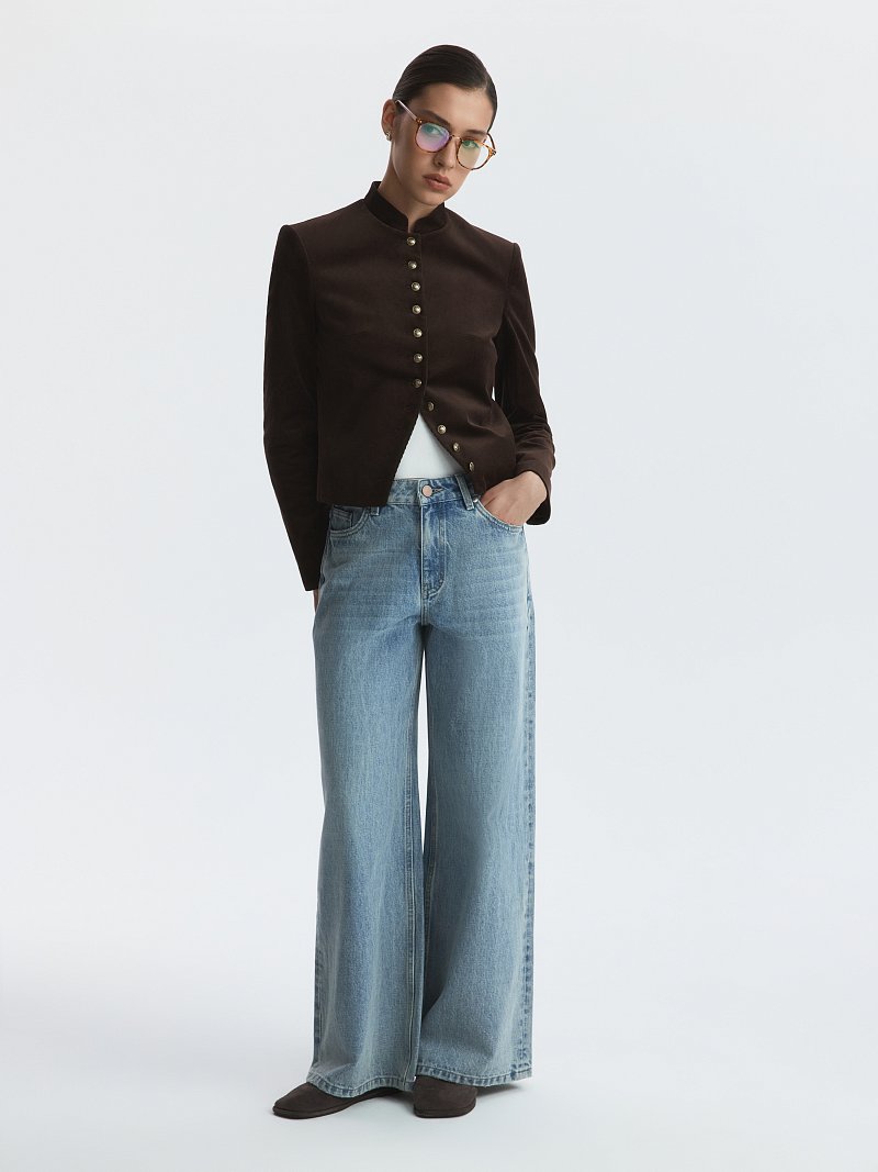 Вельветовый жакет со стойкой (Р158)