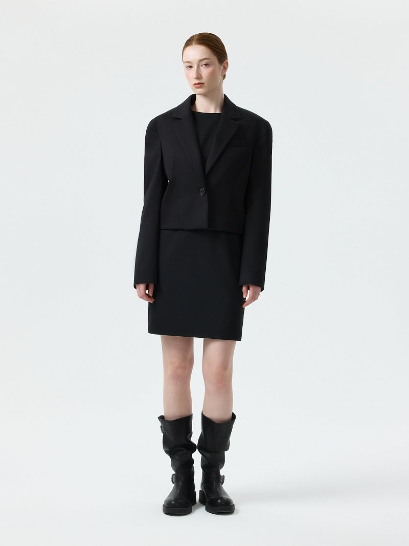 Укороченный жакет из хлопка