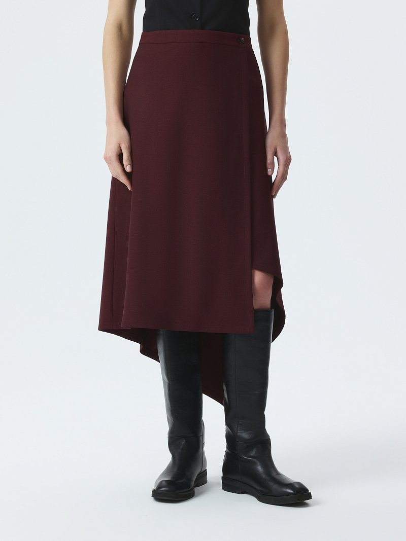 Асимметричная юбка на запах