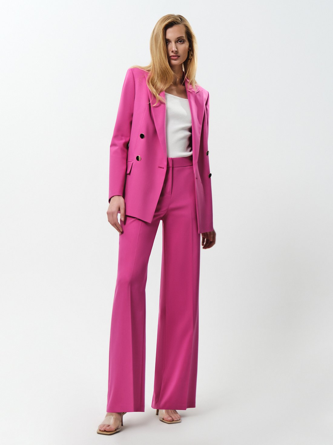 Прямые брюки из костюмной ткани: фото №1