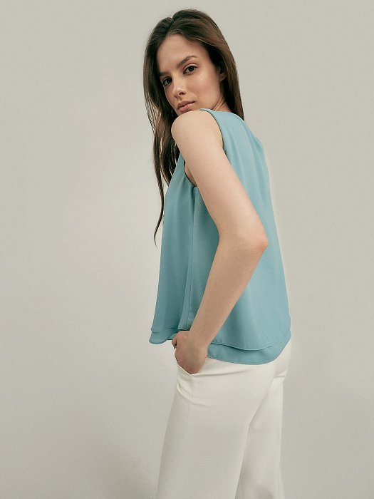 Двухслойный свободный топ: фото №4