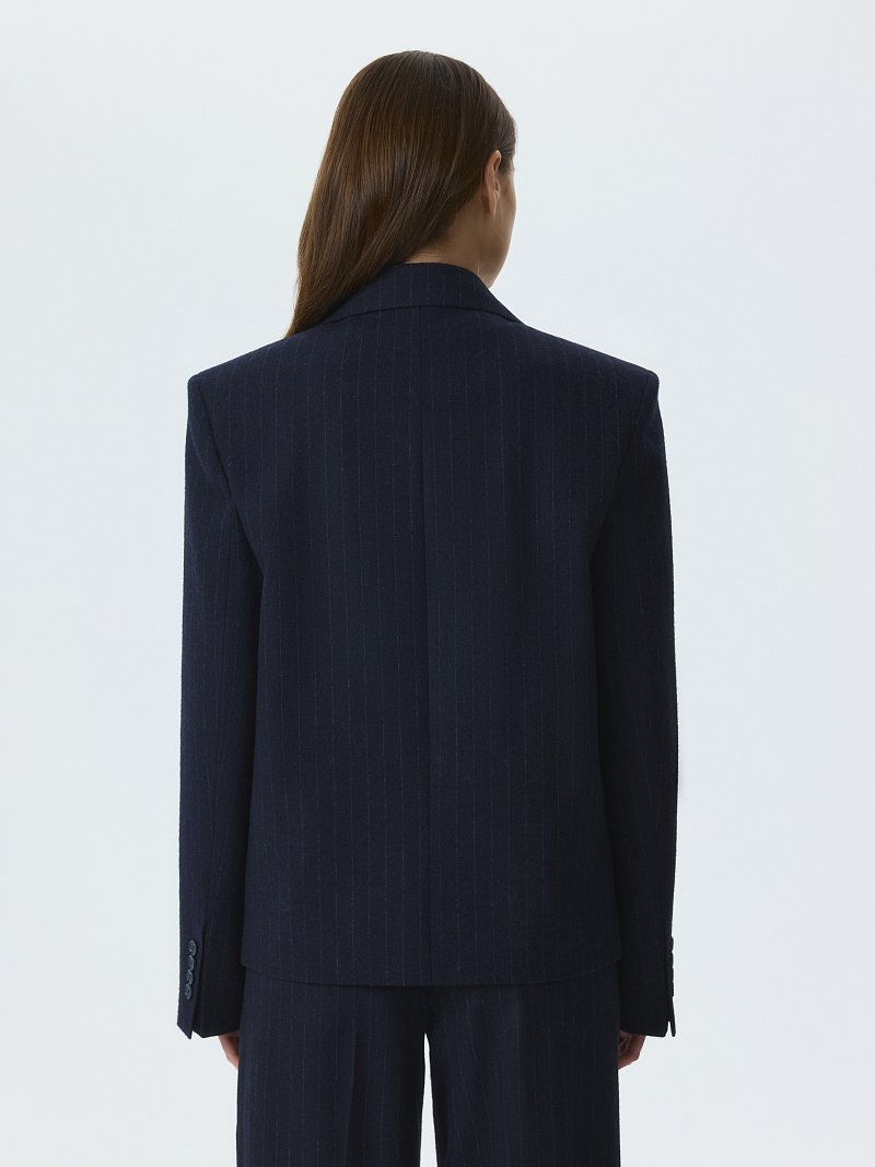 Жакет из фланели в полоску