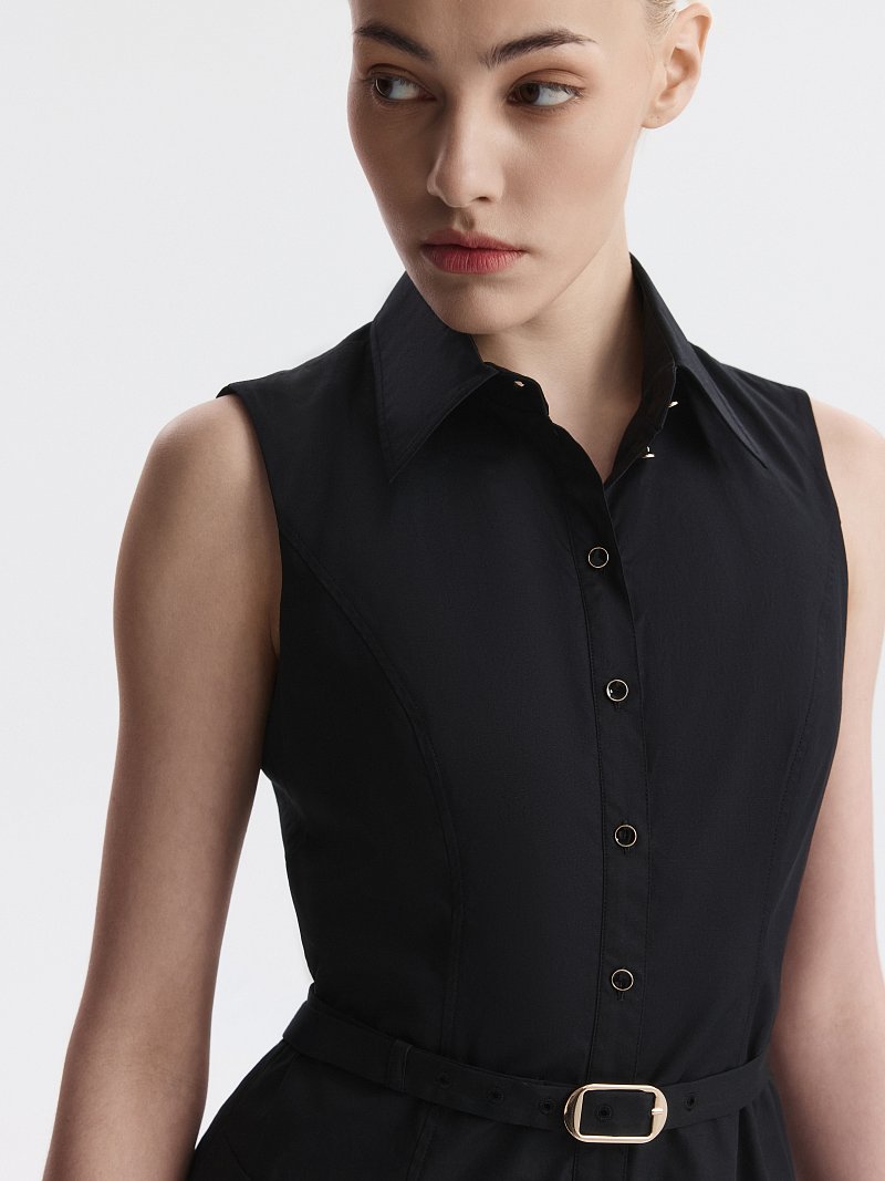 Асимметричное платье из хлопка (Р158)