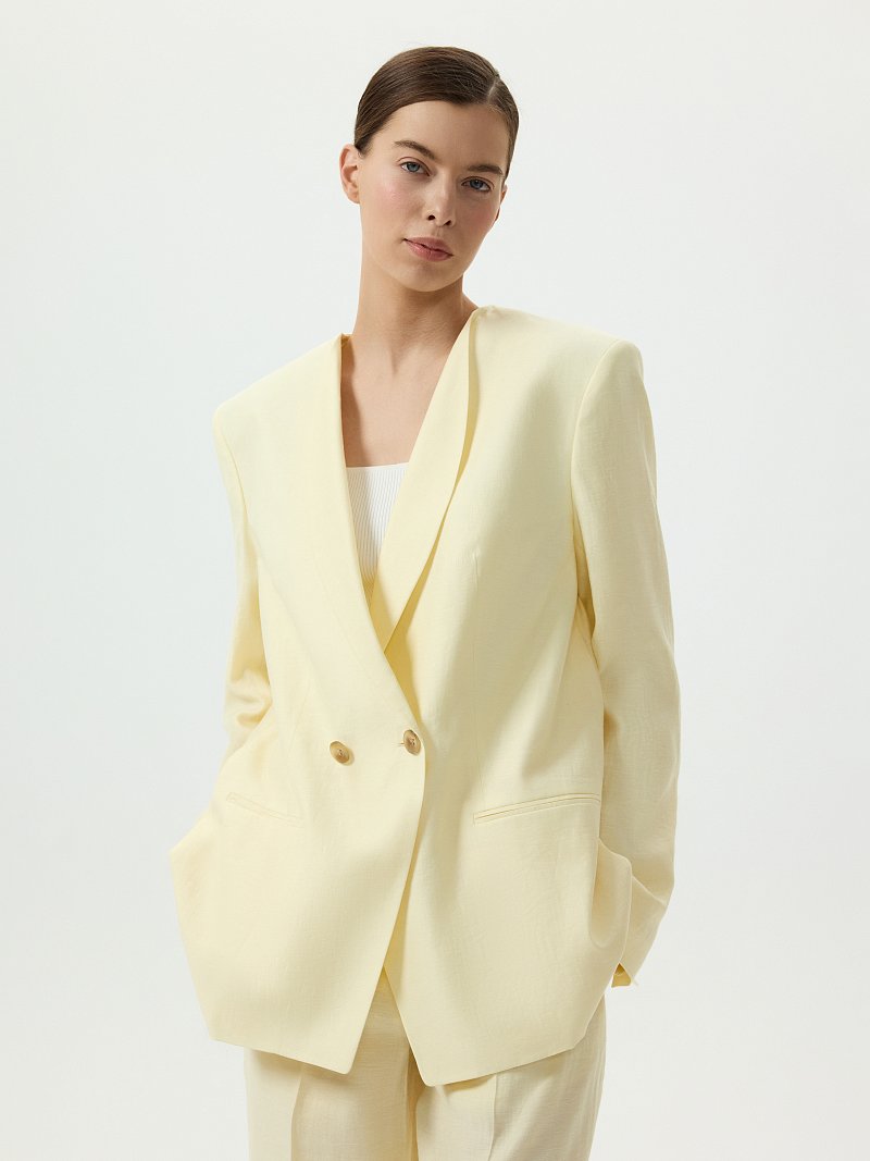 Жакет из конопляной ткани