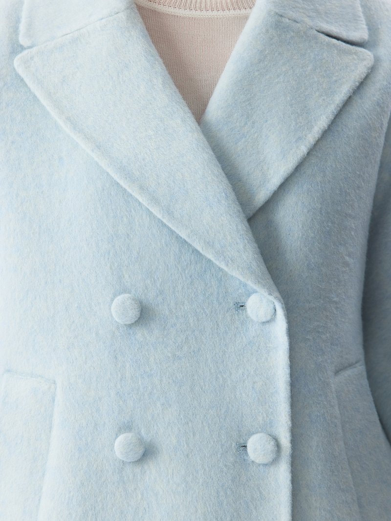 Двубортное укороченное пальто (Р158)