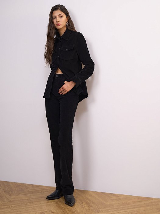 Расклешенные брюки из вельвета: фото №2