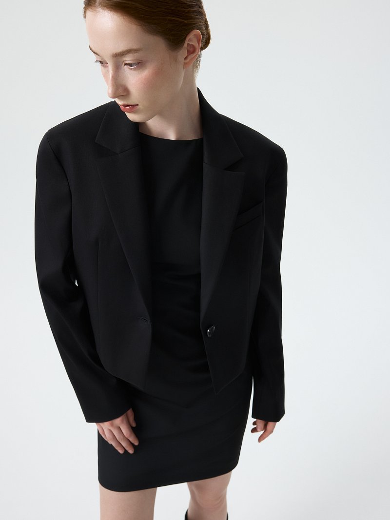 Укороченный жакет из хлопка