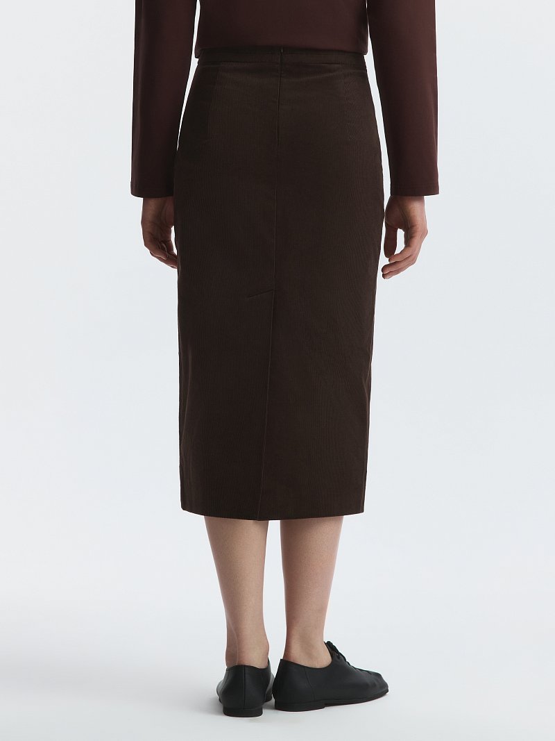 Вельветовая юбка-миди