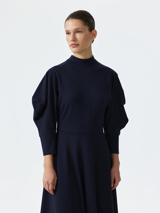 Расклешенное платье из трикотажа (Р158): фото №3