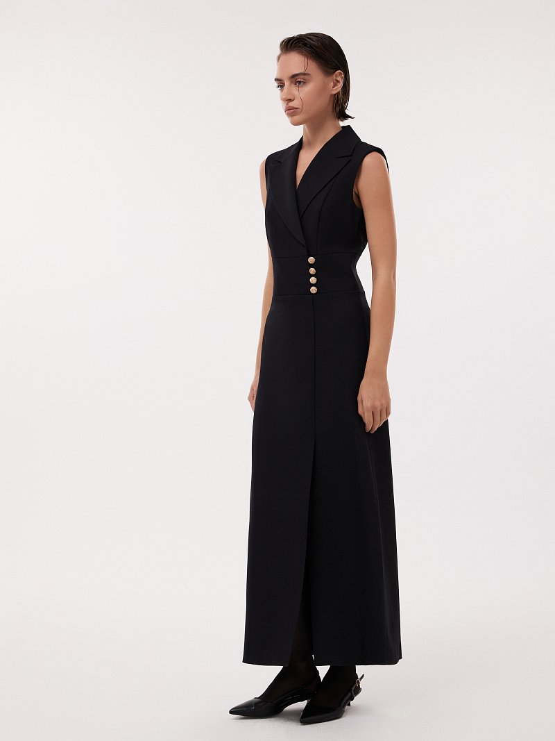 Платье-макси без рукавов