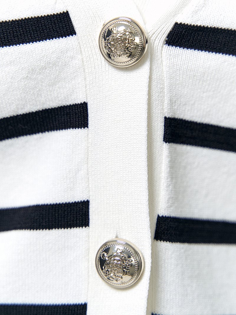 Укороченный кардиган в полоску