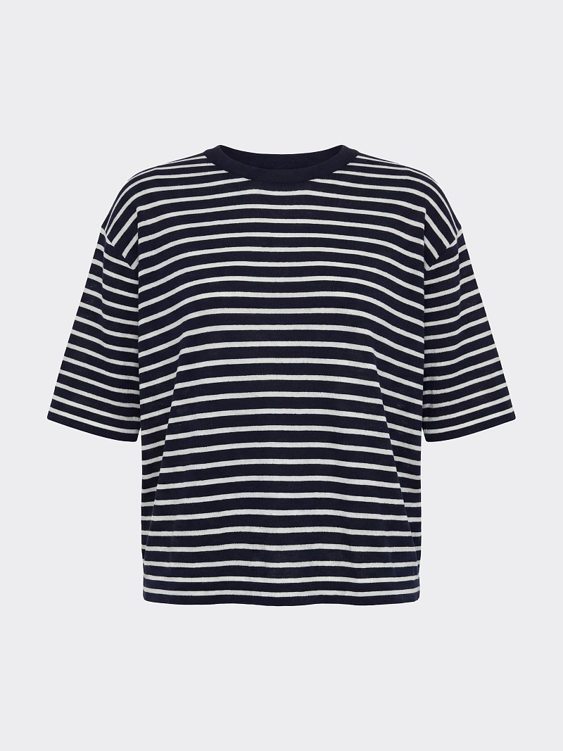 Джемпер из хлопка в полоску