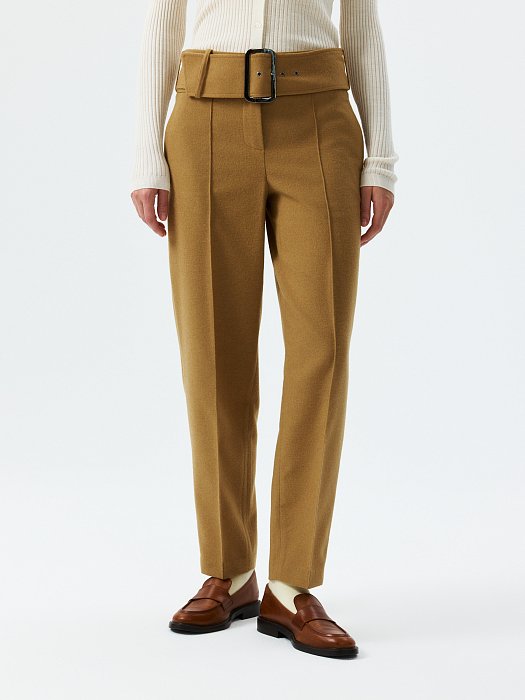 Зауженные брюки из фланели: фото №3