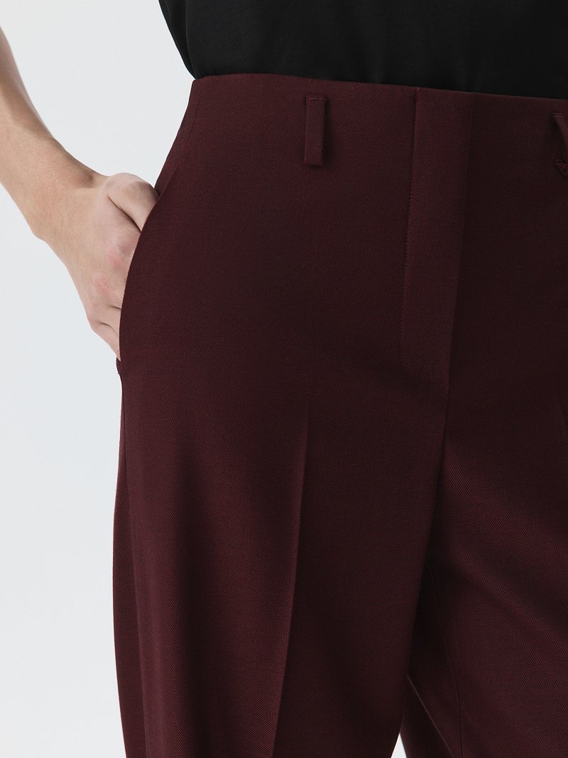 Прямые брюки с шерстью