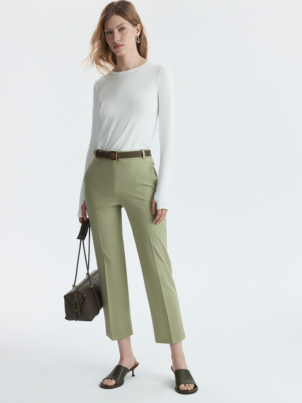 Укороченные брюки из вискозы