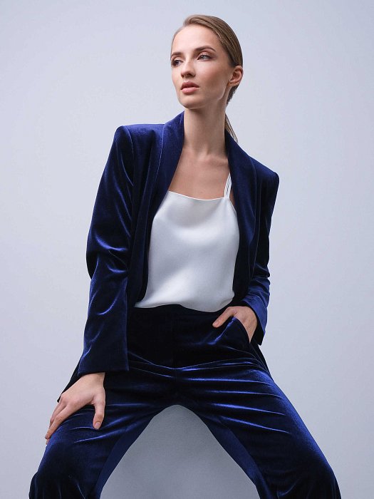 Жакет из бархатной ткани: фото №7