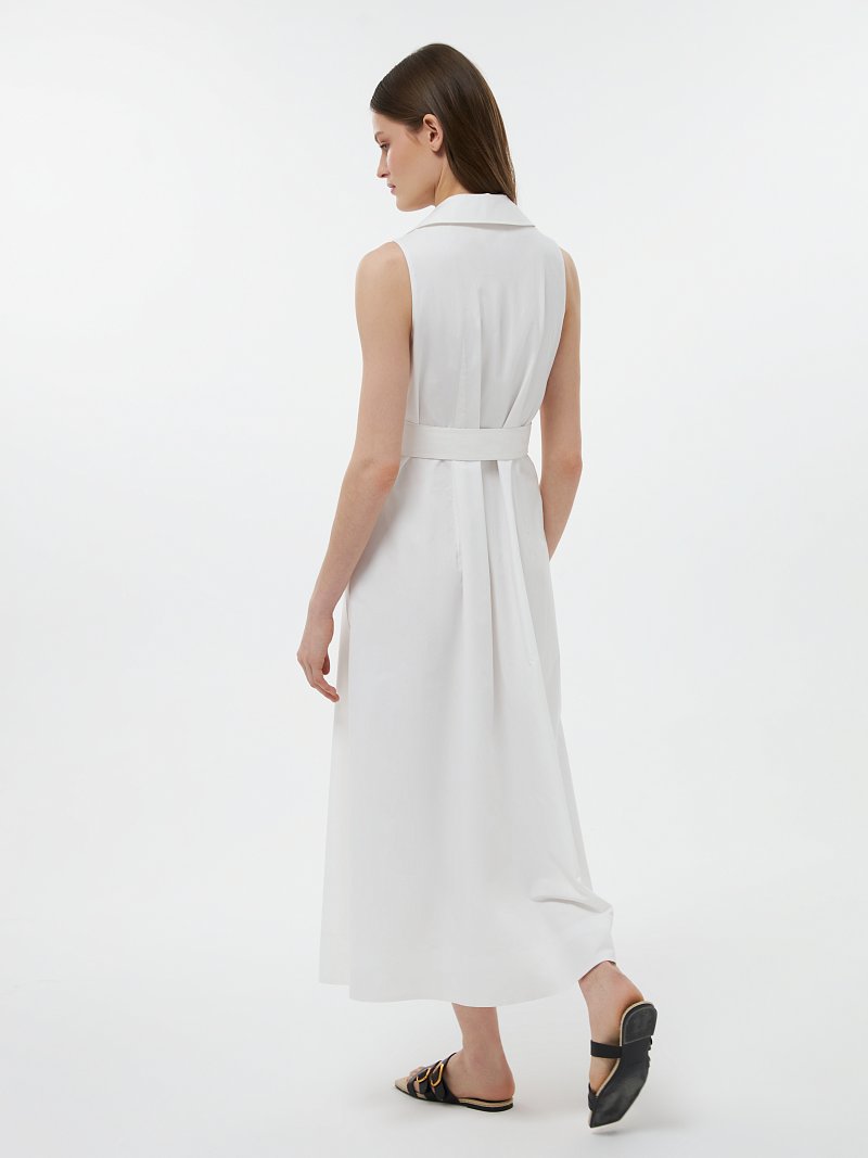 Хлопковое платье без рукавов