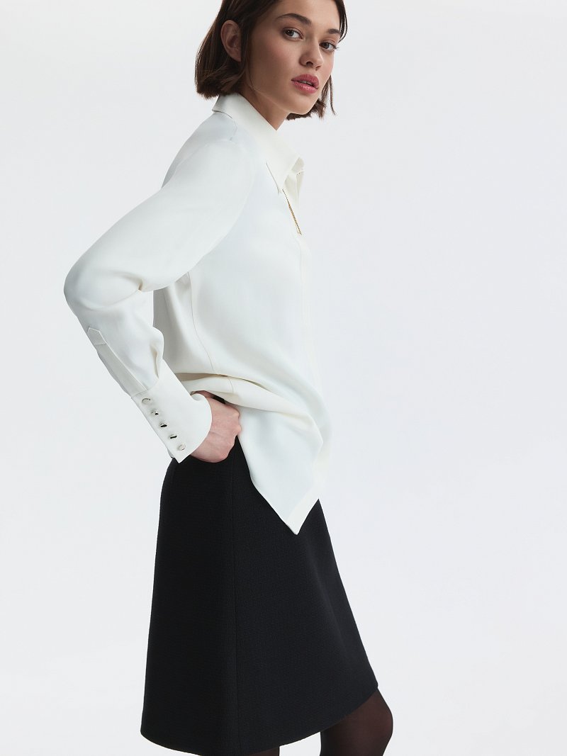 Юбка-трапеция из твида