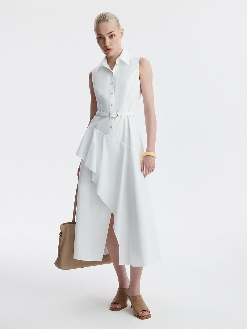 Асимметричное платье из хлопка