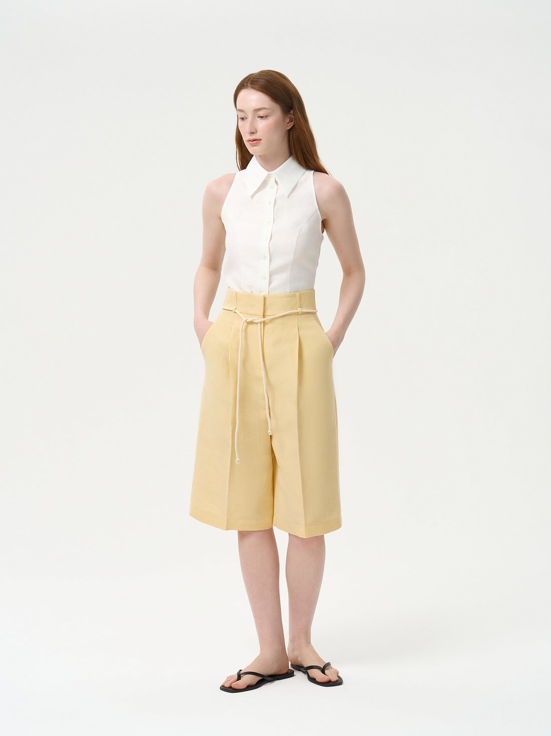 Бермуды со льном: фото №1