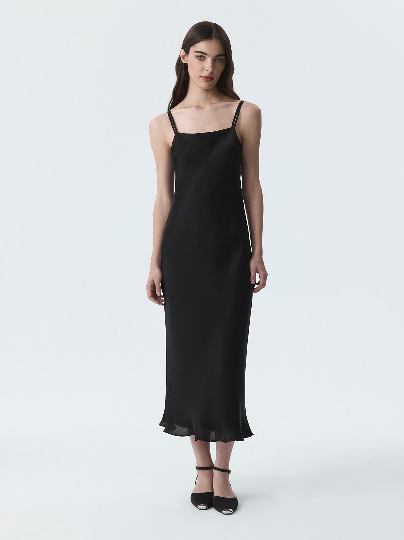 Платье-комбинация из искусственного шелка